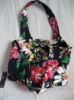 Navy floral handbag